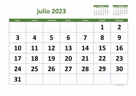 fechas importantes julio 2023
